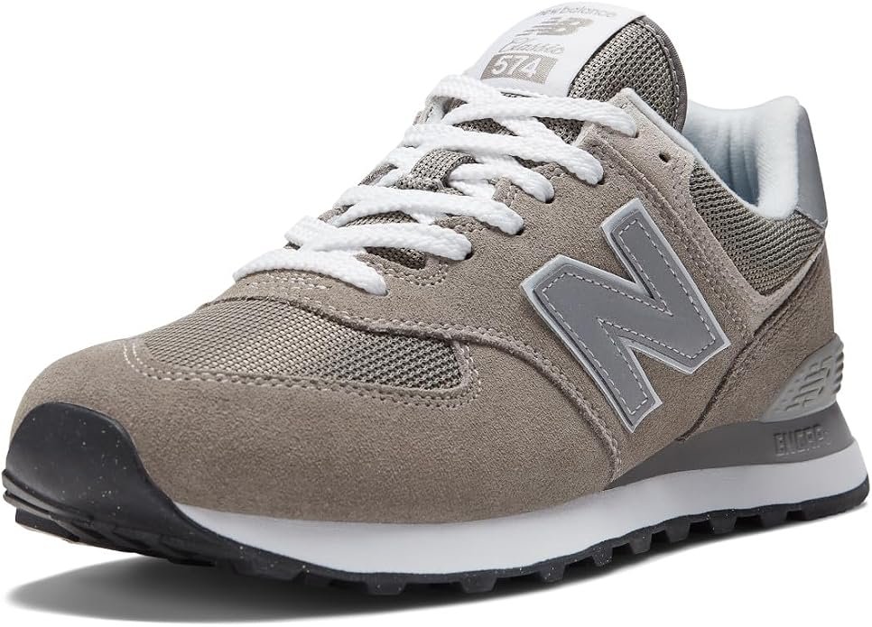 New Balance 574 Core sneaker styling with best plain T-shirts