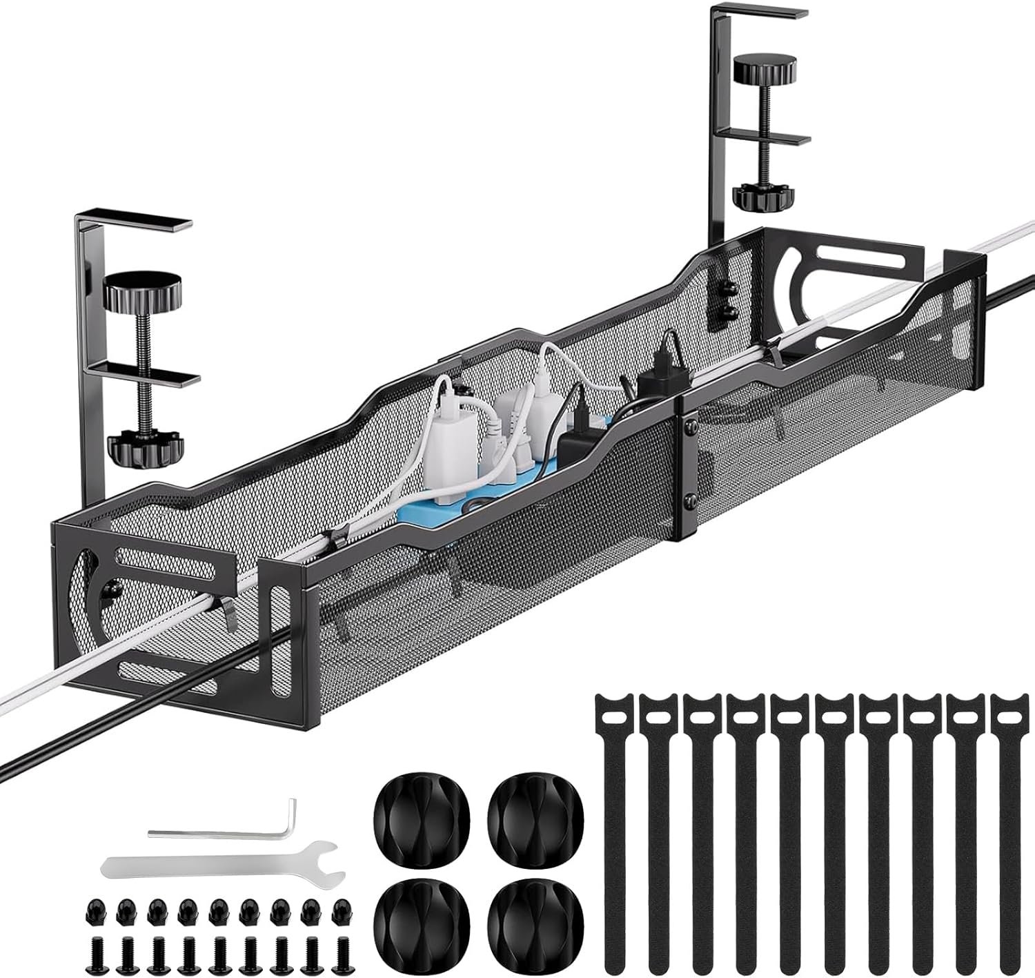 Mzmmaxy No-Drill Under-Desk Cable Tray accessory