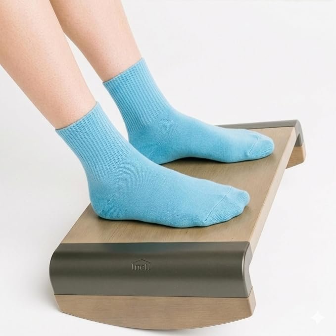 Dynamic rocking ergonomic footrest cushion