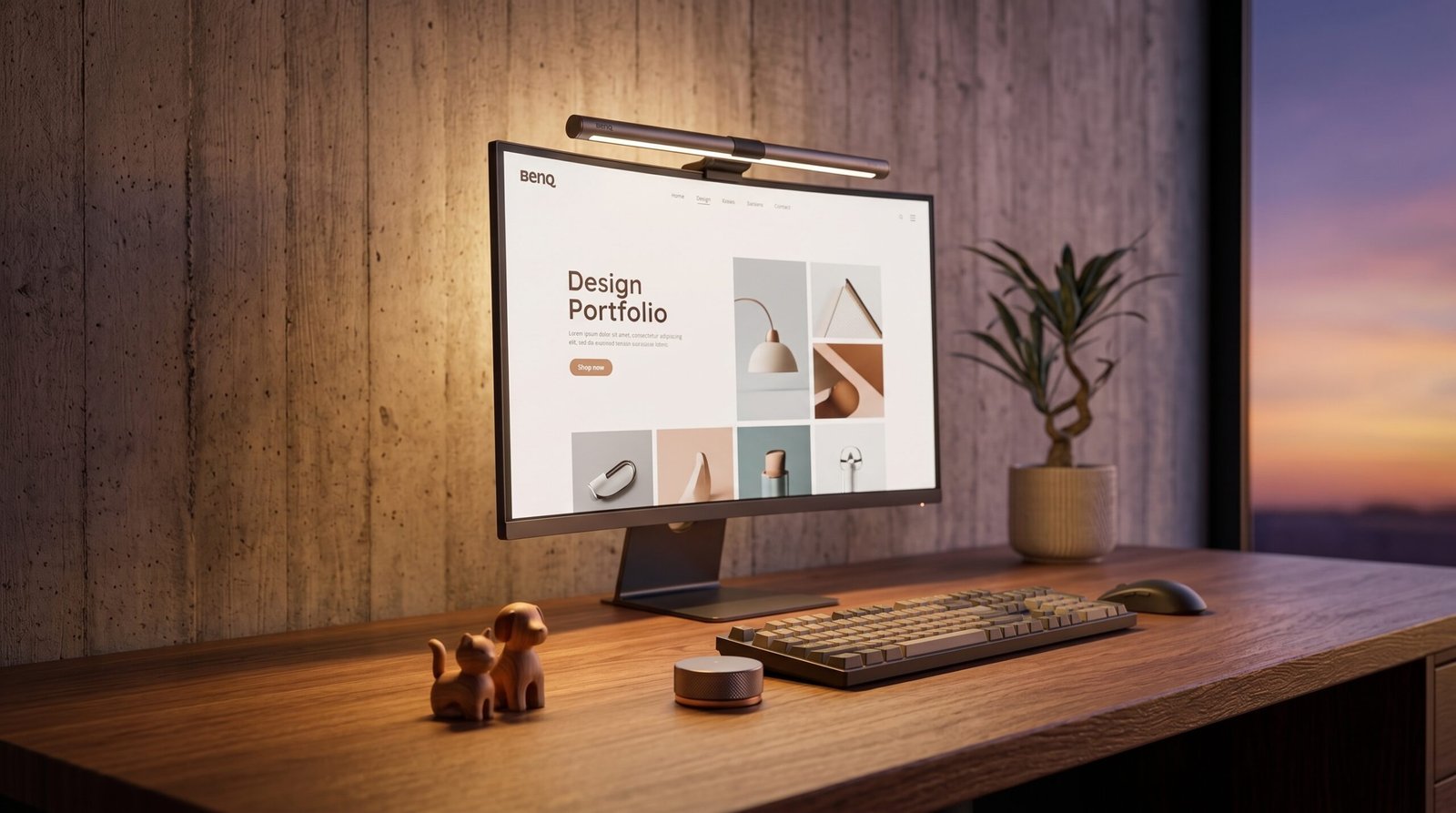 BenQ ScreenBar Halo minimalist desk lamp