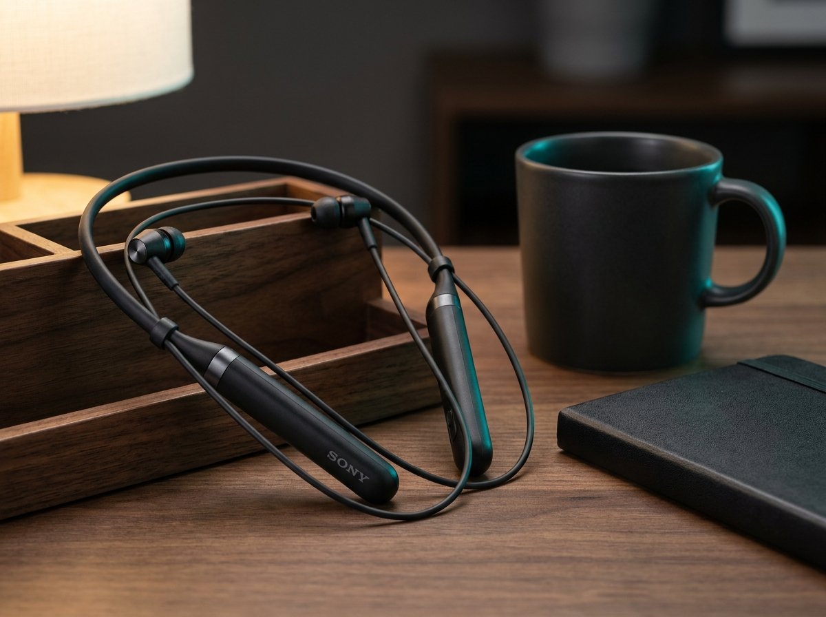 Sony WI-C100 lightweight long battery life wireless neckband headphones