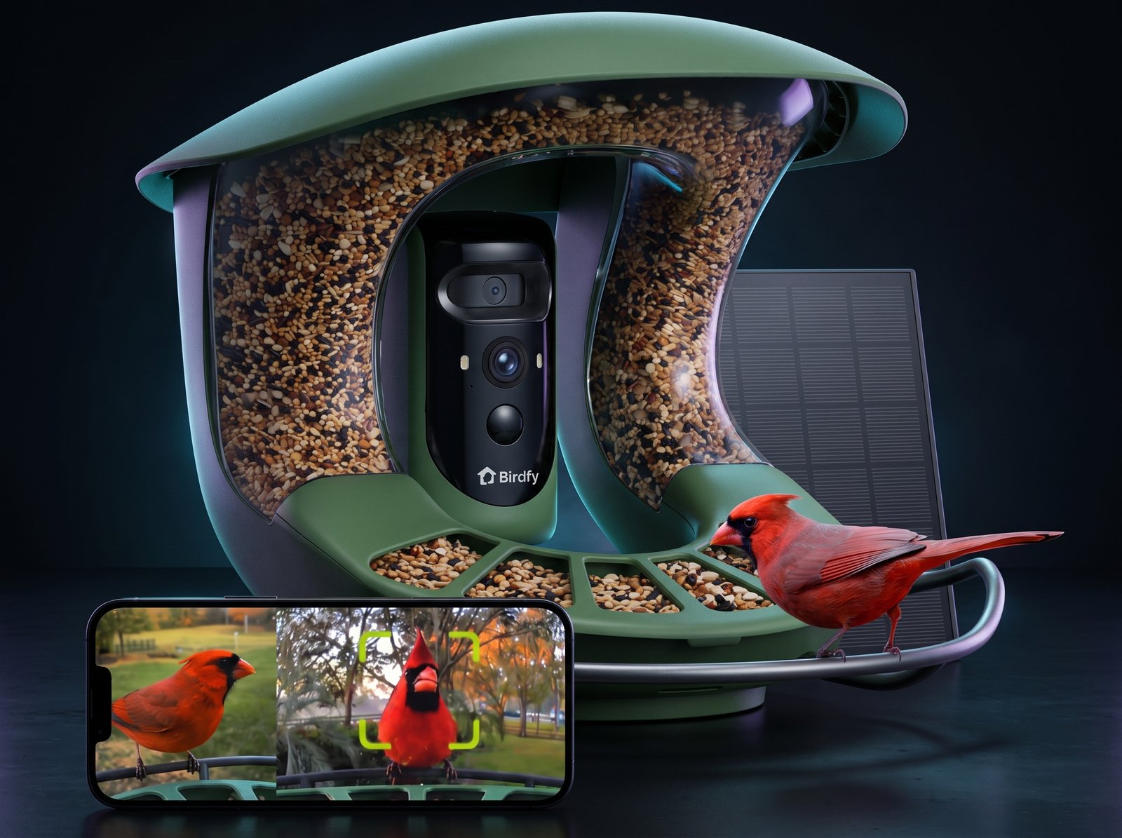 Birdfy 2 Pro solar smart bird feeder camera with dual-camera birdwatching system
